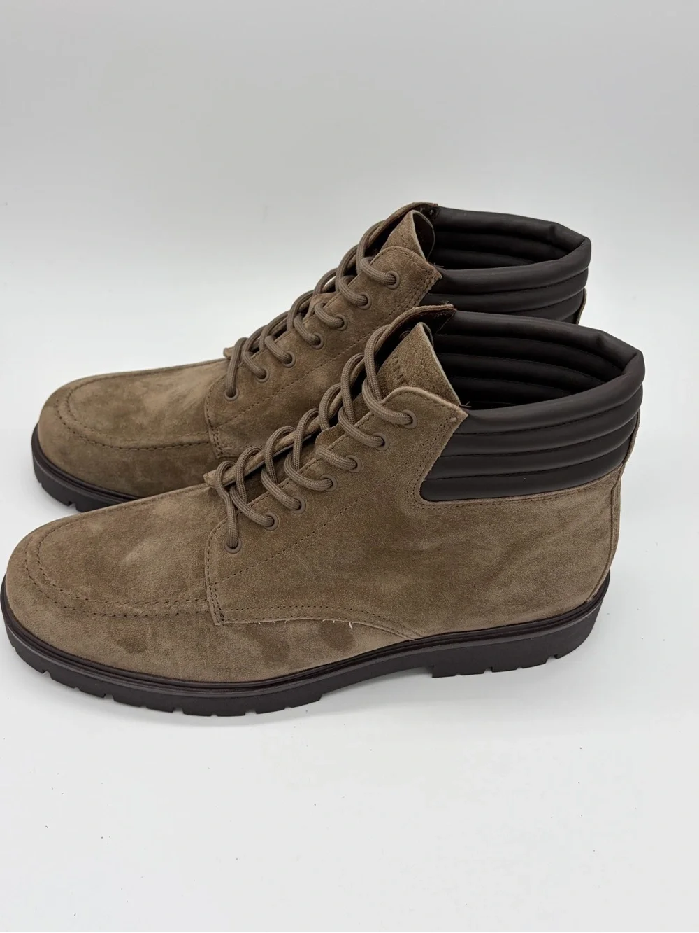Vince Taupe Suede Chukka Lace-Up Boots